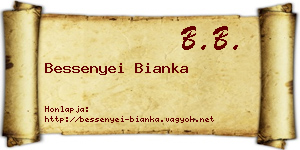 Bessenyei Bianka névjegykártya